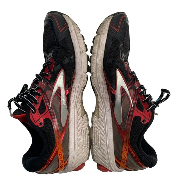 BROOKS Ravenna 7 Running Shoe Sneaker Black Red 9 Men Lace Up Walking Shoe - Picture 5 of 9